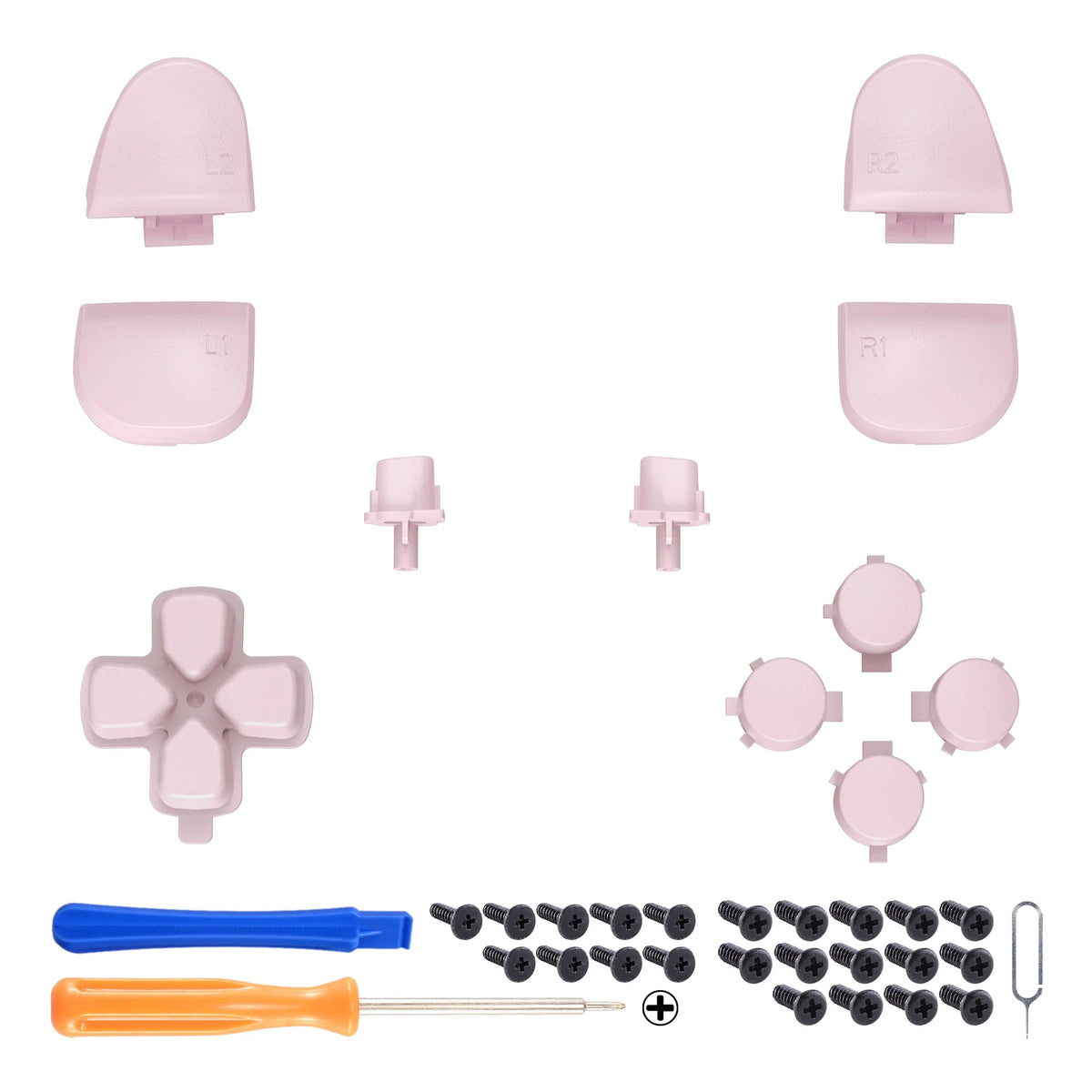 eXtremeRate Replacement D-pad R1 L1 R2 L2 Triggers Face Buttons Full Set Buttons For ps5 Controller BDM-030/040/050/060