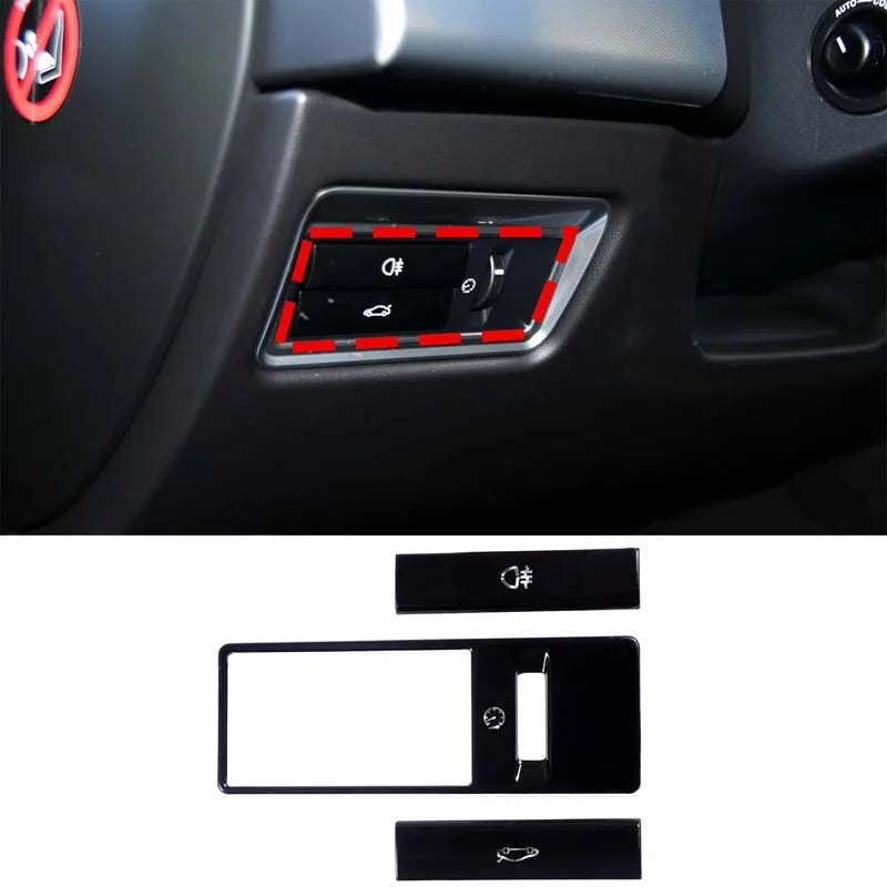 For Jaguar XF XJ 2010-2019 Black Button Stickers Black Covers For Jaguar Car Accessories Interior AC Gear Switch Repair Decals