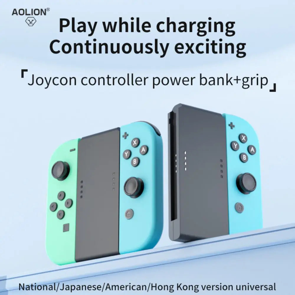 AOLION Portable Switch Joncon Charging Grip 3400mAh Extended