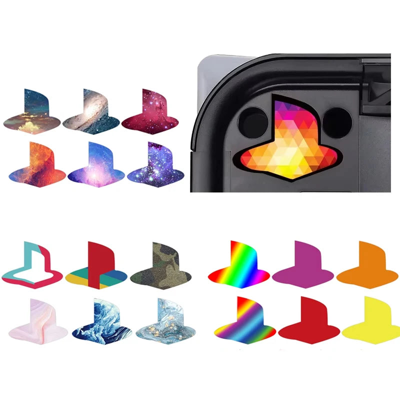 For PS5 Vinyl Decal 6pcs Logo Skin Sticker Glossy Underlay F