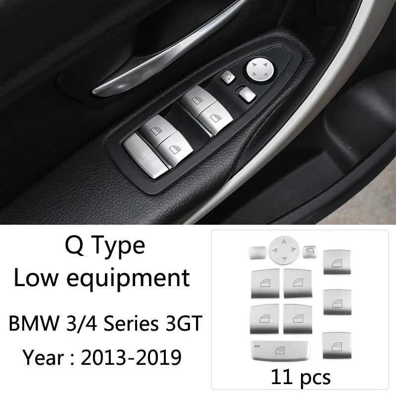 Chrome Car Styling CD Panel Switch Button Cover Sticker Trim For BMW 3 4 Series F30 F32 F34 F35 F36 320i 318i Inner Accessories