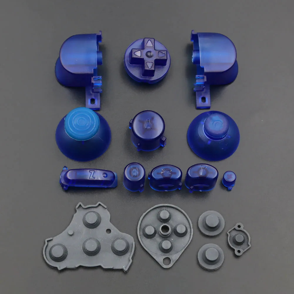 1Set Button For GameCube NGC Gamepad Power ON OFF Key A B X Y L R D Pads Mod Kit Silicone Pads Rubber Conductive Button