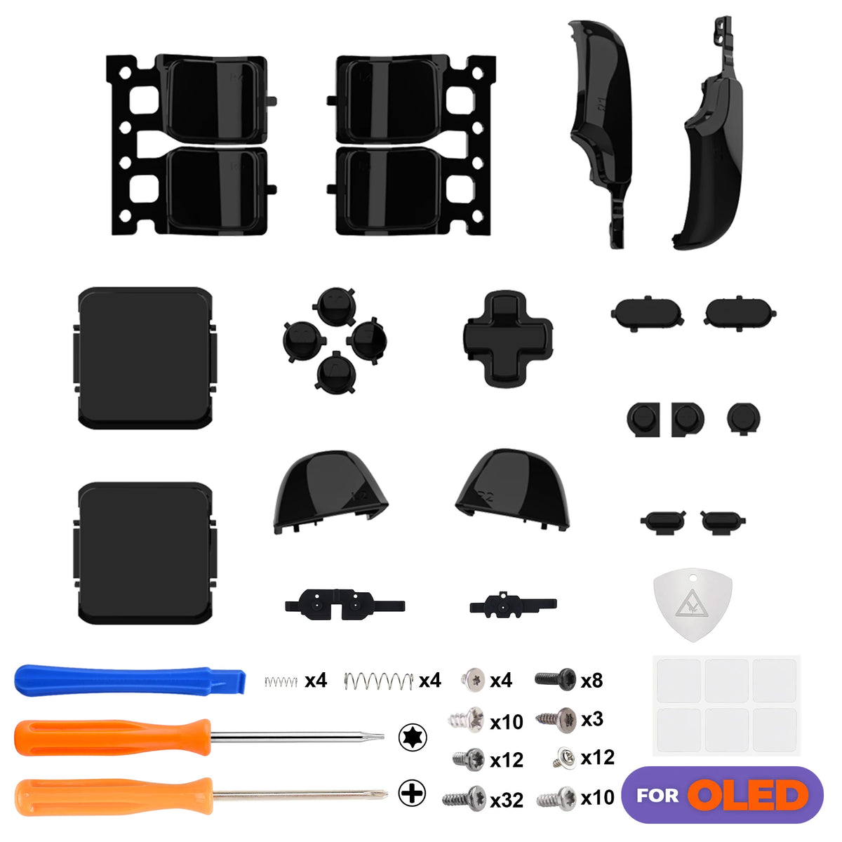 eXtremeRate Replacement Full Set Buttons for Steam Deck OLED DIY Custom ABXY D-pad Trackpad Bumpers Triggers Buttons with Tools