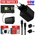 EU/US Plug AC Adapter Fast Charger For NS Switch 2 Game Cons