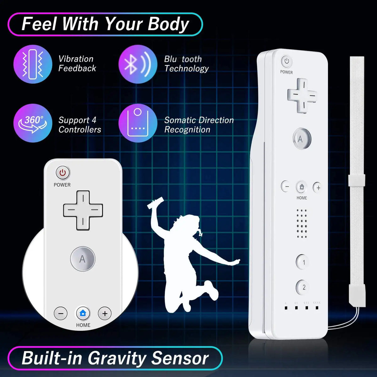 Compatible with Nintendo Wii & Wii U Game Gamepads Nunchuck 