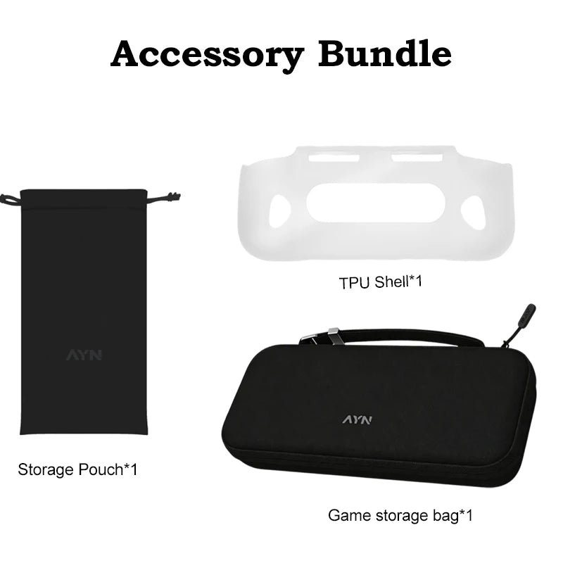 For AYN Odin 3 TPU Grip Shell Original BAG Odin3 Game Console TPU Grip Case Stand Holder With Carry Bag Accessories
