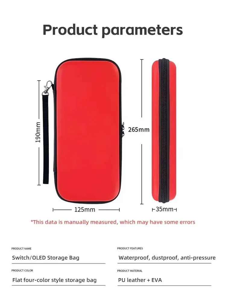 Portable Hard Shell Carrying Case for Switch Console Waterpr