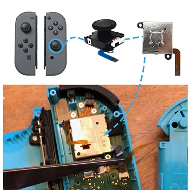 2/8/10pcs Replacement 3D Analog Joystick for Nintend Switch 