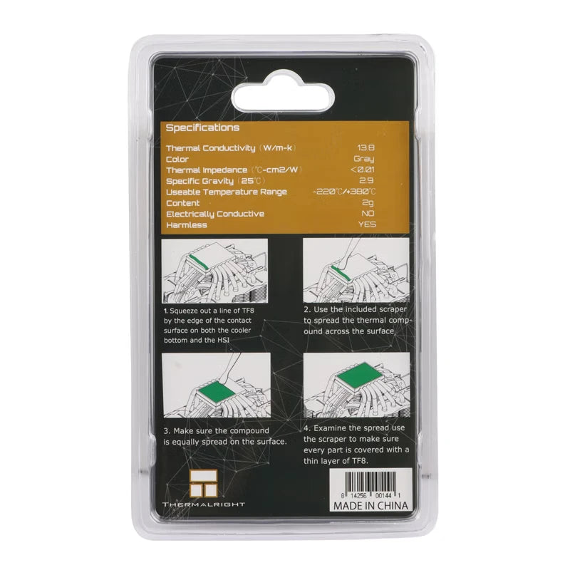 Thermalright TF8 13.8W/M.K Thermal Grease PC CPU/GPU Compute