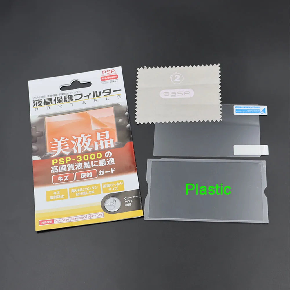 1/5Set Replacement Plastic or Glass Game Screen Lens & Screen Protectors For PSP 2000 3000 Game Console