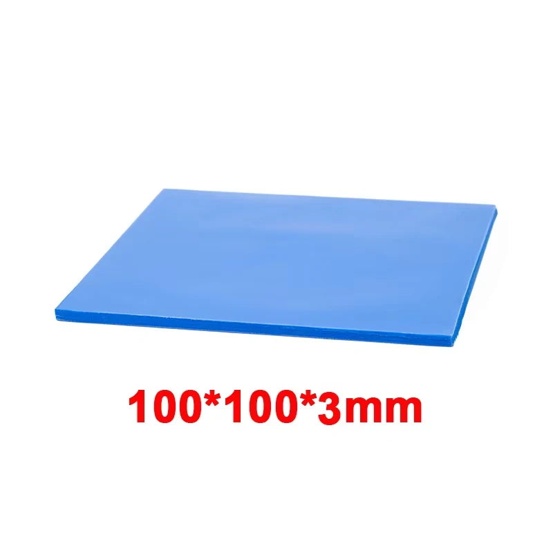 RGEEK 6W/M.K GPU CPU Heat Sink 100mm 100mm Cooling Conductive Silicone Pad Heat Sink Thermal Pad for Computer Desktop Accessory