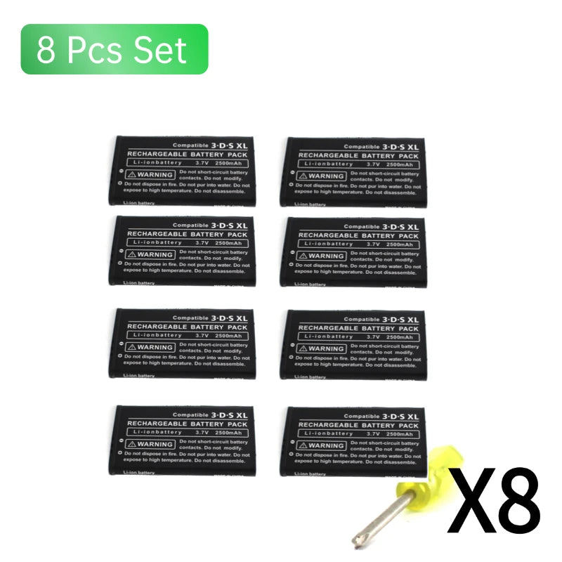 PUJIMAX 2500mAh Battery 3.7V for Nintendo NEW 3DSXL 3DSLL Game Console Rechargeable Lithium-ion Battery Replacement Batteries