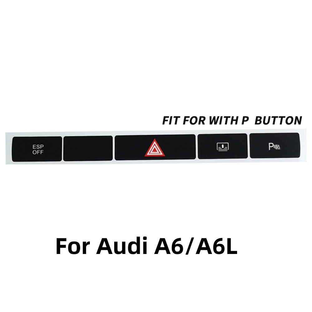 For Audi A6 C6 Button Sticker Interior Replacement Parts Button Repair Trim For Audi A6 4F 2004-2011 Climate Control Panel Cover