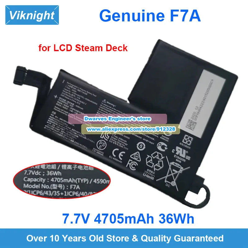 F7A F7G Battery 7.7V 53Wh 36WH 40WH 50WH for Steam Deck LCD 