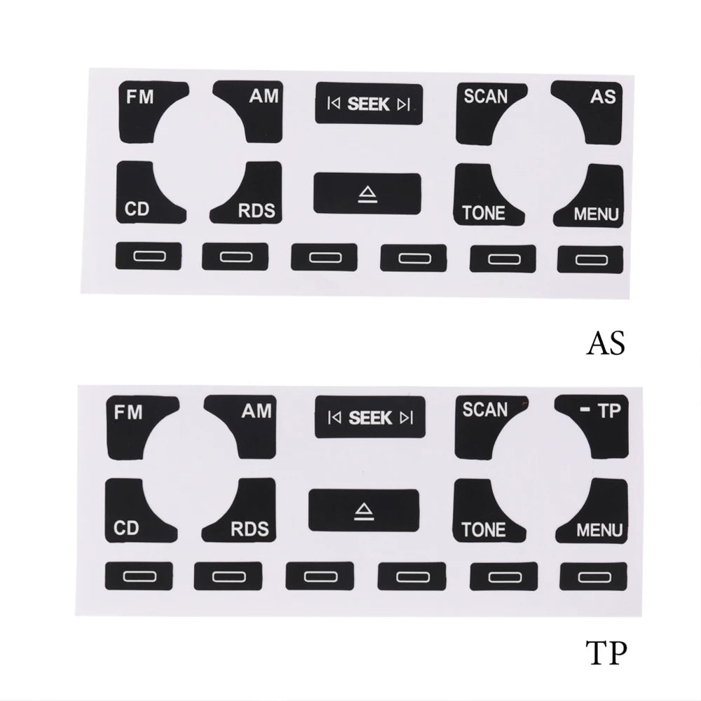 Car Styling Repair Stickers Radio Stereo Worn Peeling Button