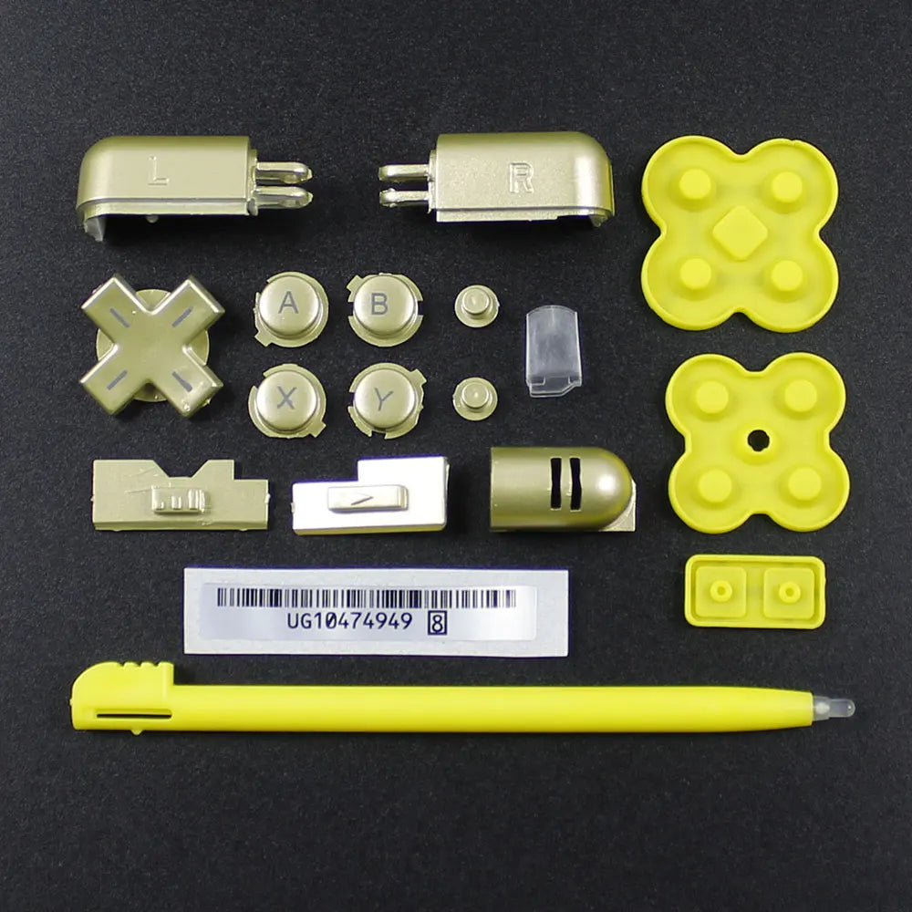 JCD For DS Lite Game Console A B X Y L R D-Pad Cross Key Conductive Rubber Pad Stylus Pen For NDSL Full Set Buttons Replacement