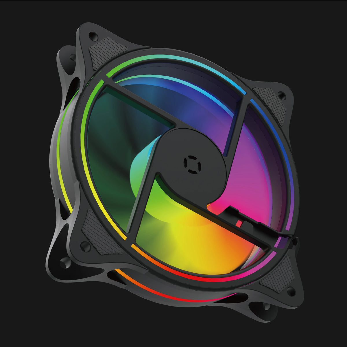 KIMDOOLE Computer Case Fan Fixed RGB PC Case Fan 120mm 12V C