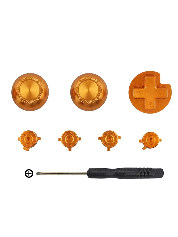 DATA FROG Replacement Thumb Sticks ABXY Buttons Metal Parts 