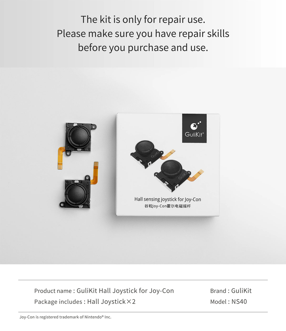 GuliKit NS40T Joystick for Replacement TMR Sensing No Drifti