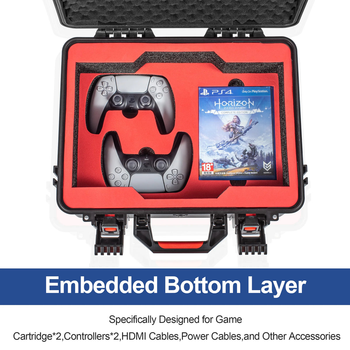 Hard Shell Travel Case for 2023 New PS5 Slim Shock-Absorbing