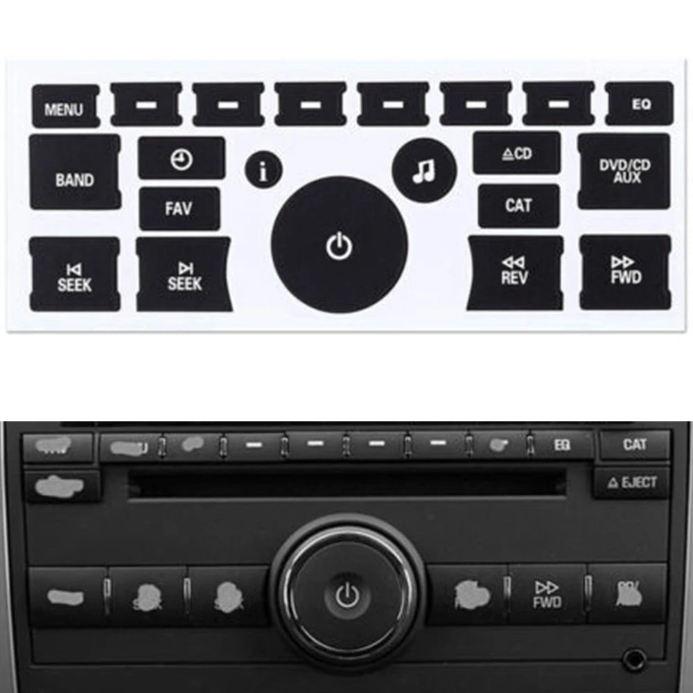 Car AC Dash Button Repair Kit Sticker Dash Board Decal for B