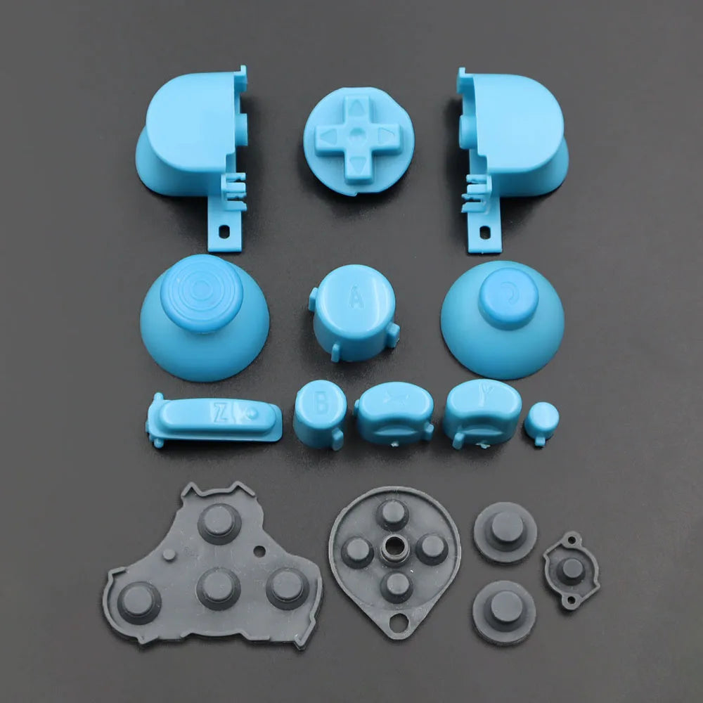 1Set Button For GameCube NGC Gamepad Power ON OFF Key A B X Y L R D Pads Mod Kit Silicone Pads Rubber Conductive Button