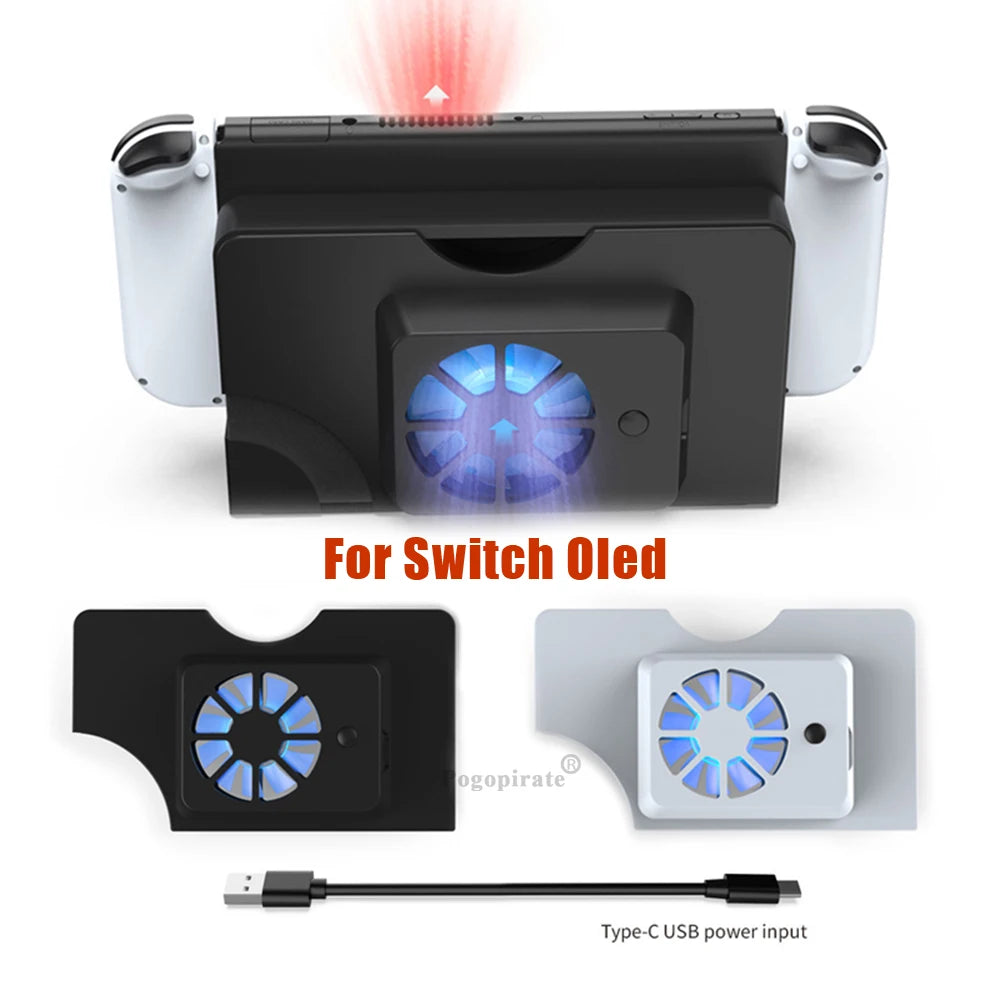 Dock cooling fan for switch/ oled original stand game consol