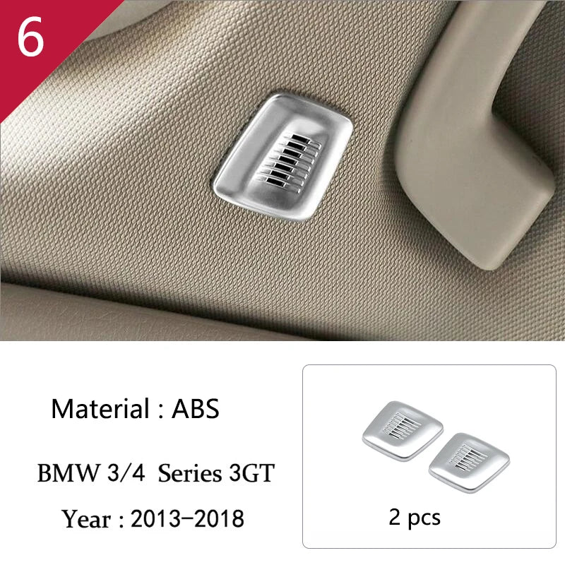 For BMW 3 4 Series 3GT F30 F32 F34 Car Styling interior Gearshift AC CD button Panel Door Armrest Decoration Cover Trim Sticker