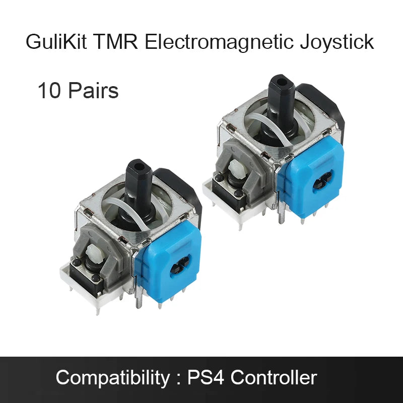 10 Pairs GuliKit TMR Joystick with Stick Caps for PS4 PS5/PS5 Edge Switch Pro Xbox Series Controller Game Accessories Replacemen
