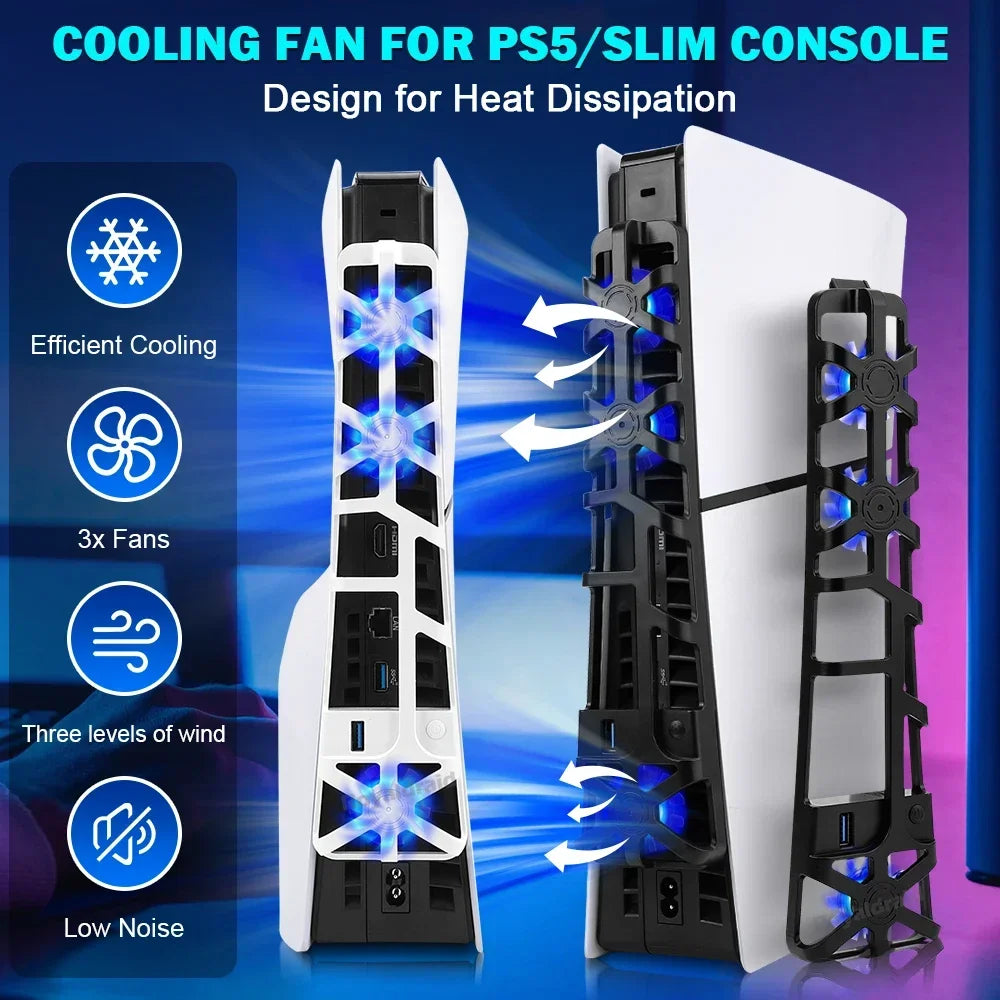 NEW Cooler Fan for PS5 Slim Console 1100RPM Game Console Rea