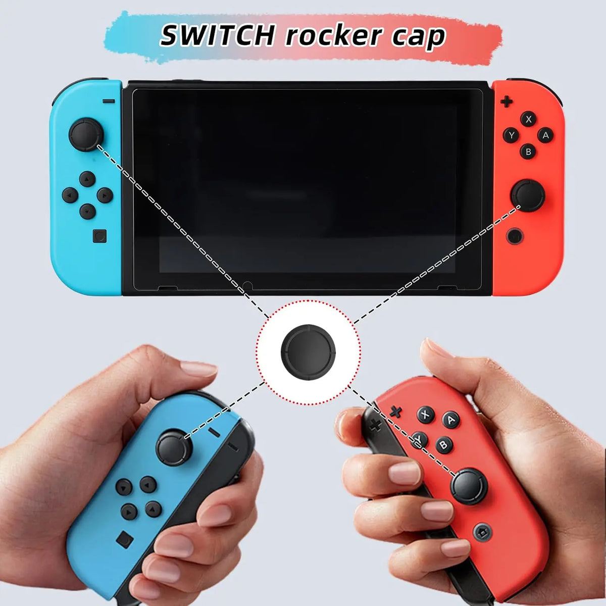 3D Analog Thumb Grip Caps For Nintendo Switch/OLED/Lite Joyp