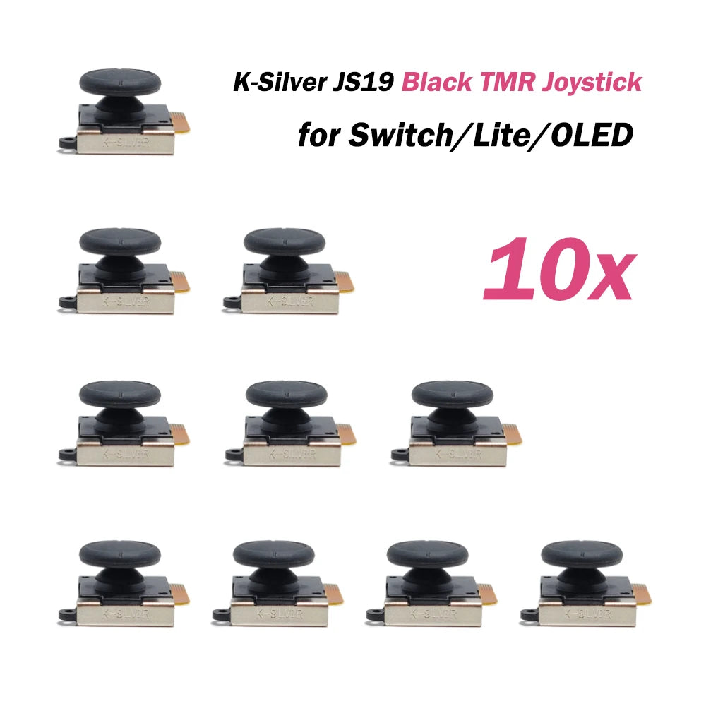 2/4/10pcs K-Silver JS19 TMR Joystick for Nintendo Switch NS OLED JoyCon for NS Lite Replacement 3D Analog Thumbstick w Tool Kit