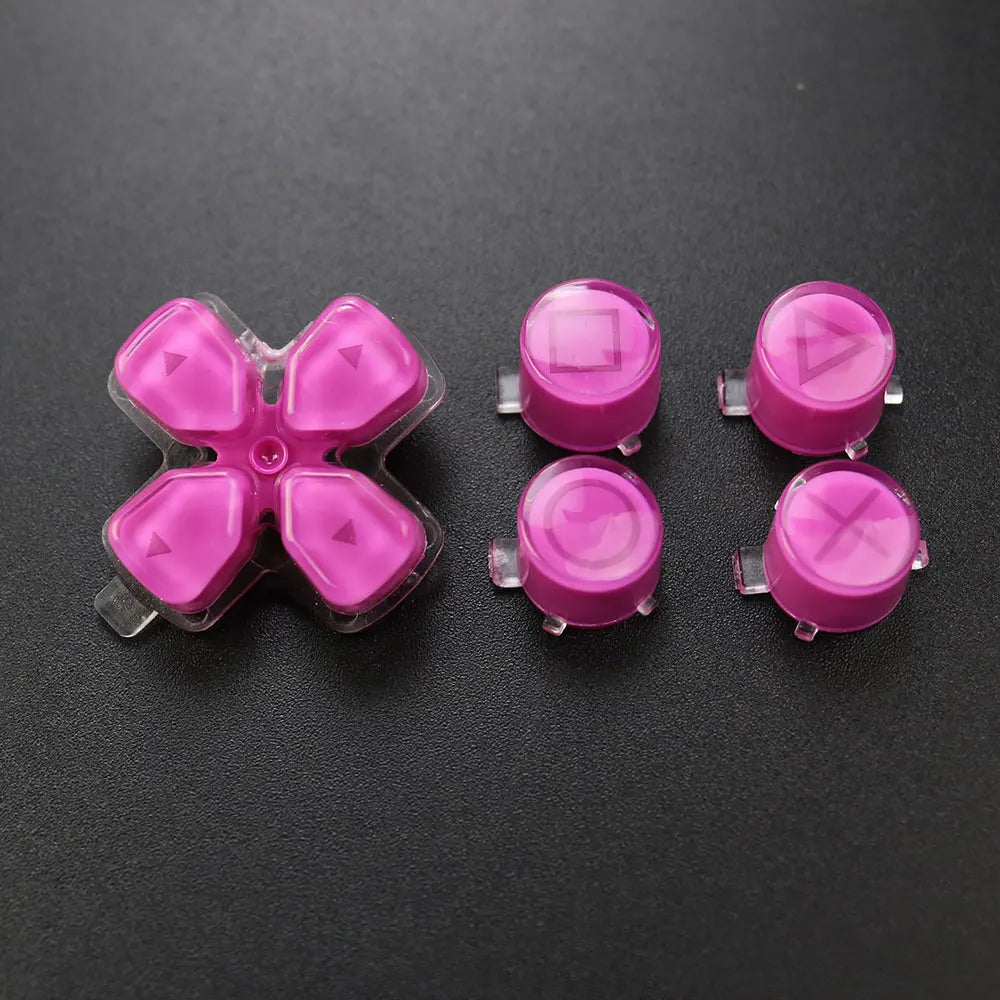 1Set For PS5 V1 V2 V3 Controller Gamepad Crystal Button A B X Y D Pad Cross Direction Function Key Replacement