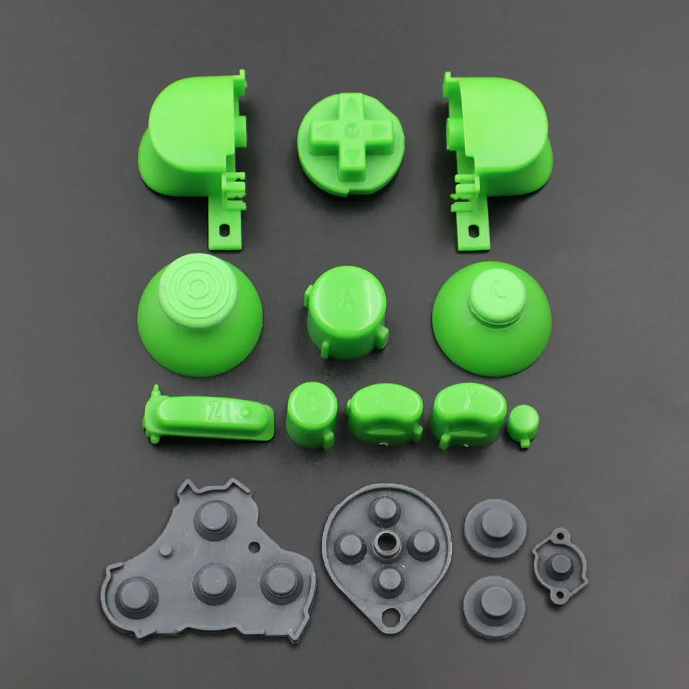 1Set Button For GameCube NGC Gamepad Power ON OFF Key A B X Y L R D Pads Mod Kit Silicone Pads Rubber Conductive Button