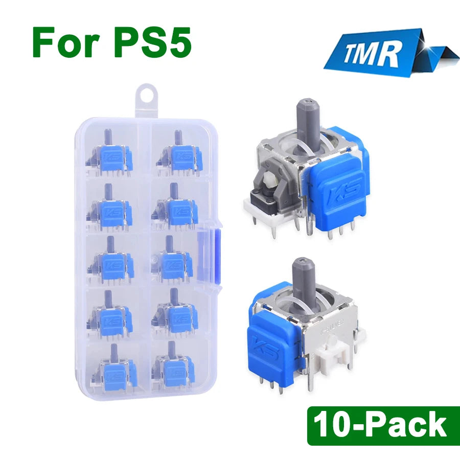 10-Pack TMR Electromagnetic Hall Effect Joystick Replacement 3D Analog Stick Dual Sense Controller for PS5/PS4/SWITCH PRO/XBOX