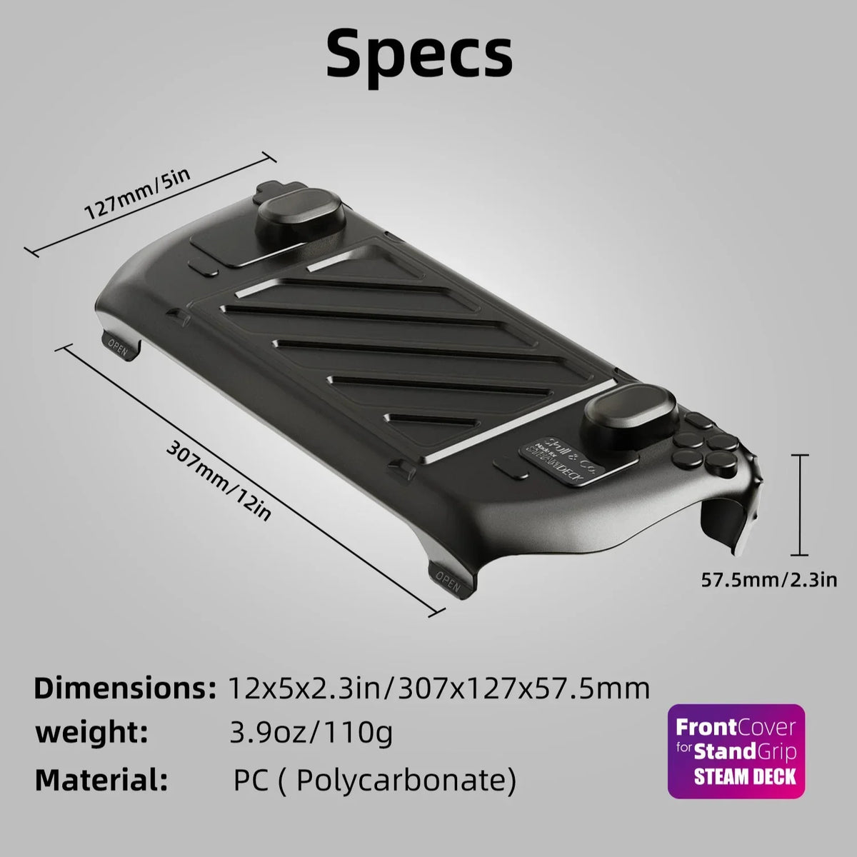 Skull & Co. HardShell Front Cover GripCase Portable Protecti