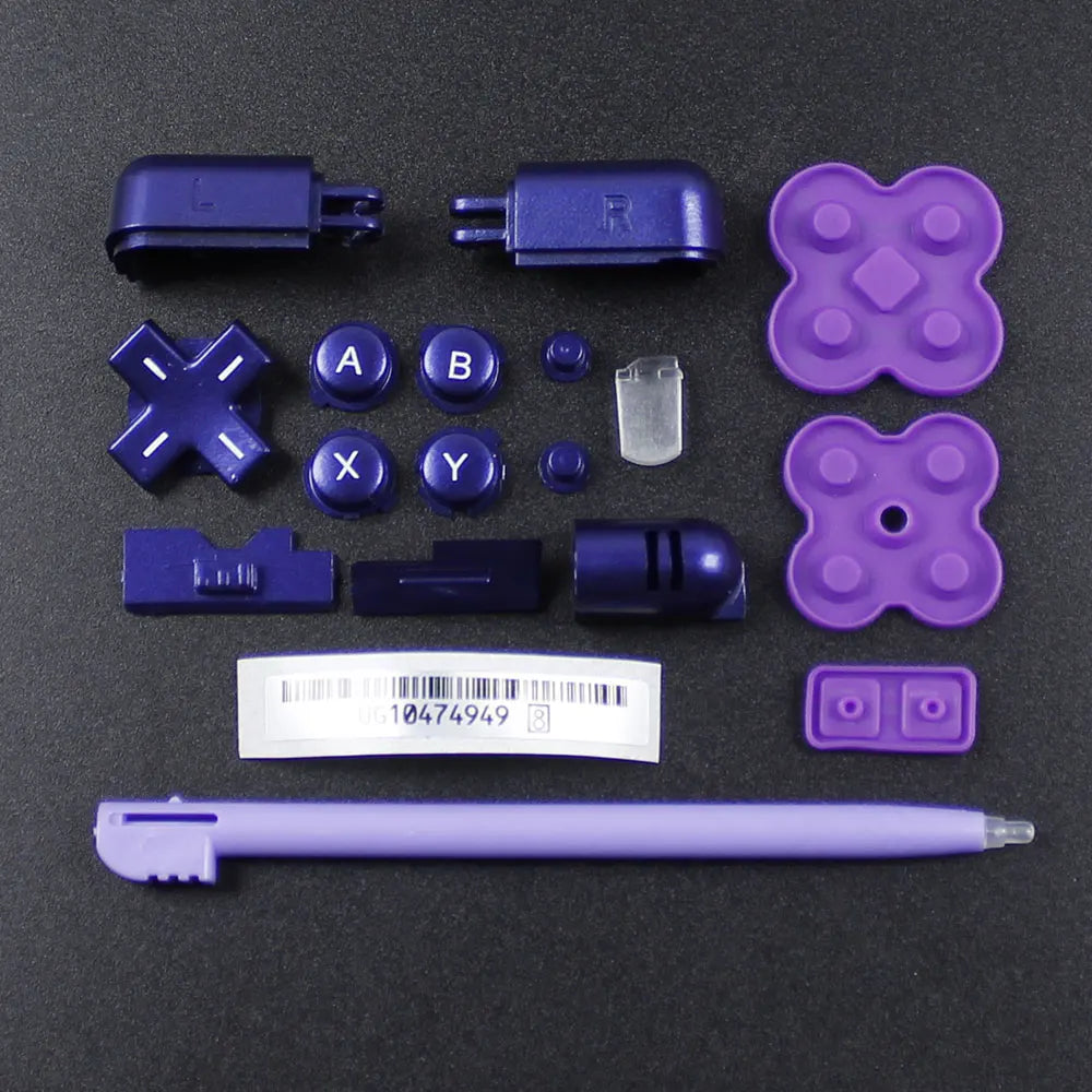 JCD For DS Lite Game Console A B X Y L R D-Pad Cross Key Conductive Rubber Pad Stylus Pen For NDSL Full Set Buttons Replacement