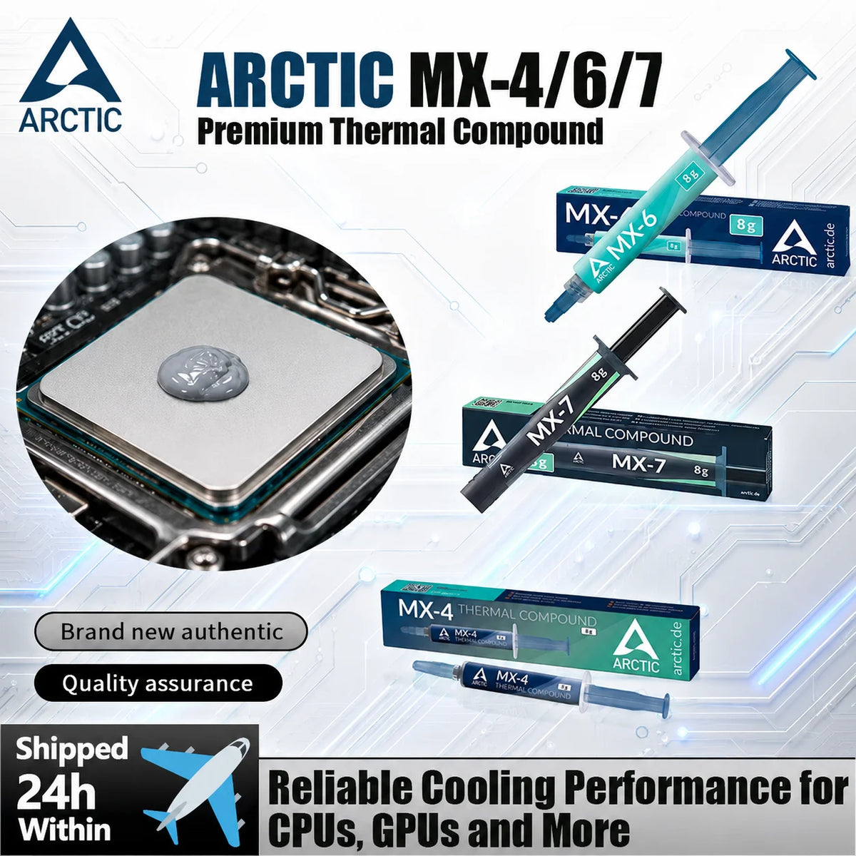 ARCTIC MX-4/6/7 Premium Thermal Paste High Thermal Conductiv