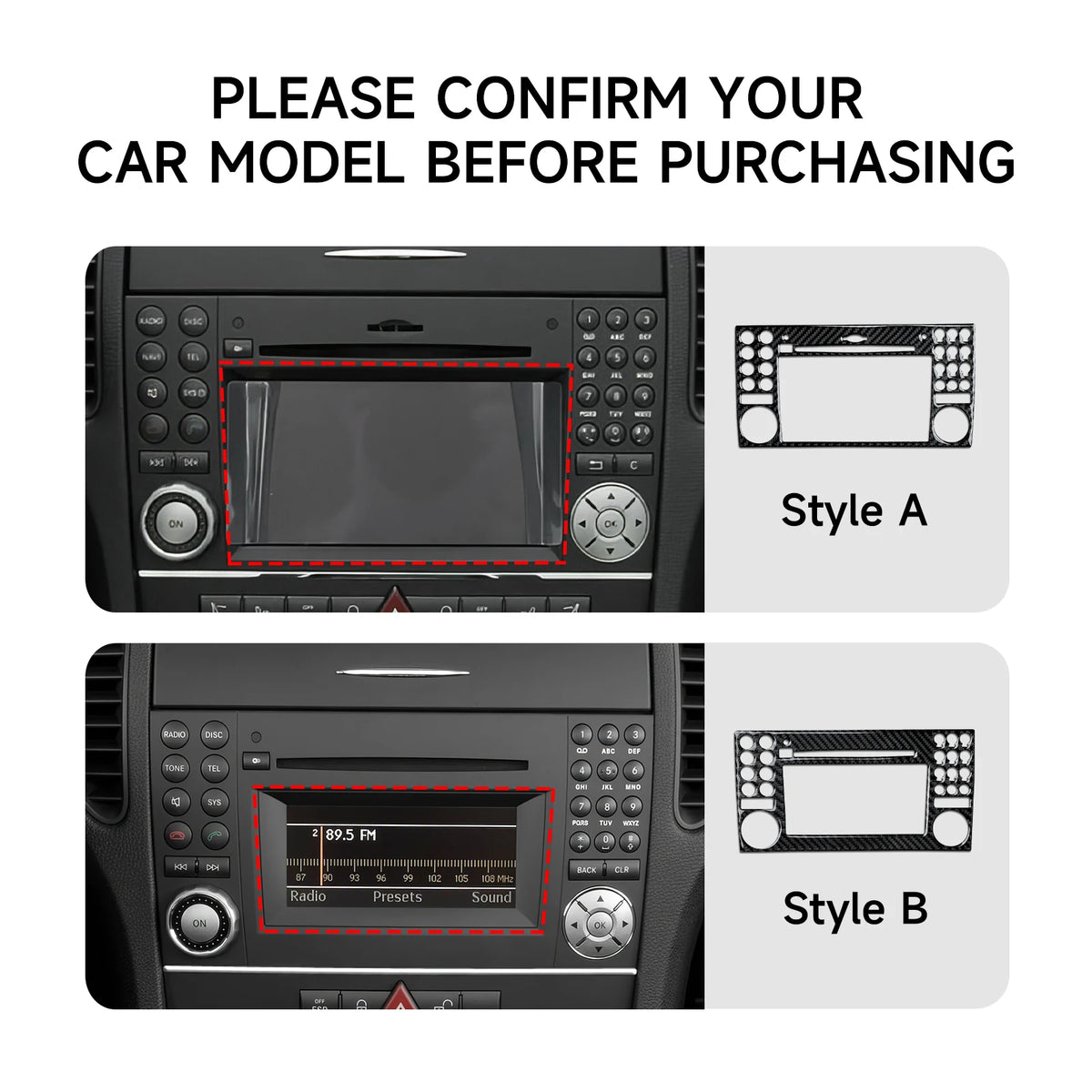 For Mercedes Benz SLK R171 (2004-2010) Trim Accessories. Car