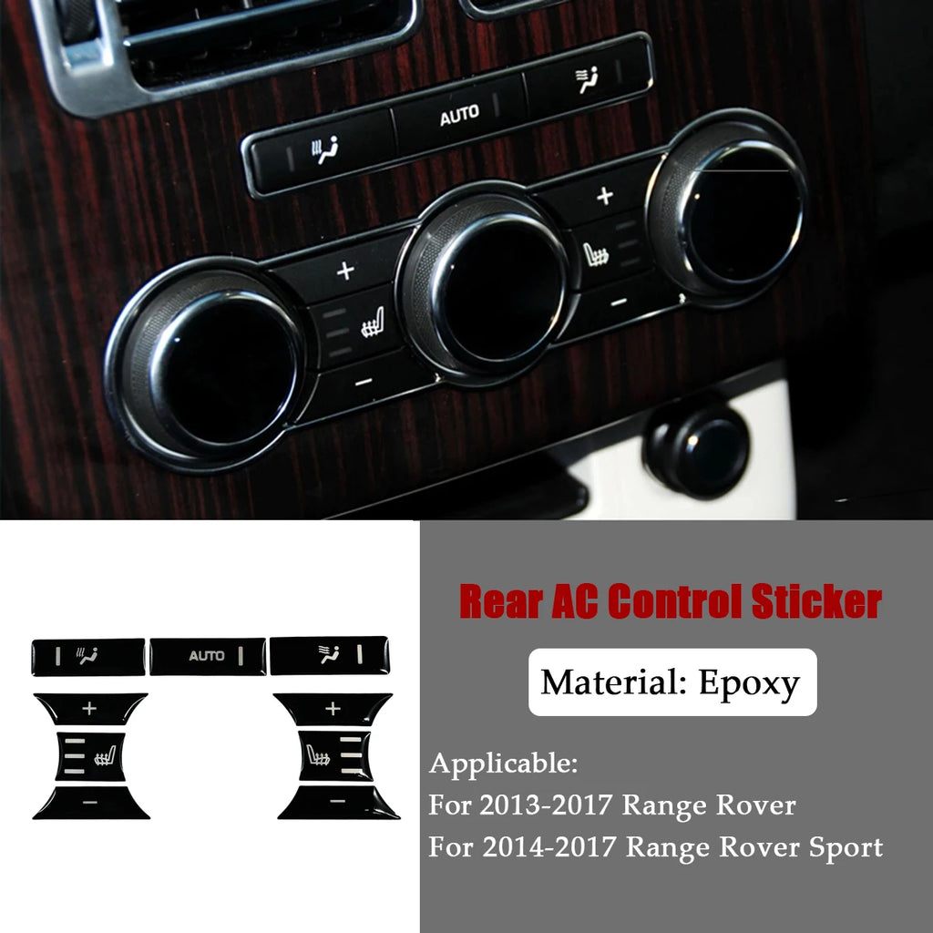 For Range Rover Sport Button Covers Vogue Interior Stickers for Land Rover Discovery 5 Climate Steering Wheel Refurbishment