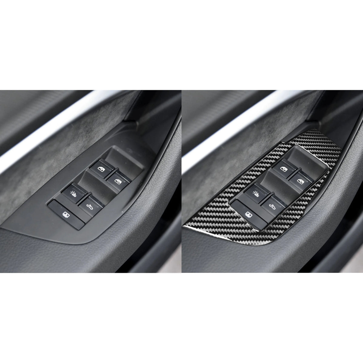 For Adui A6 A7 C8 2019-2024 Carbon Fiber Door Window Lift Bu
