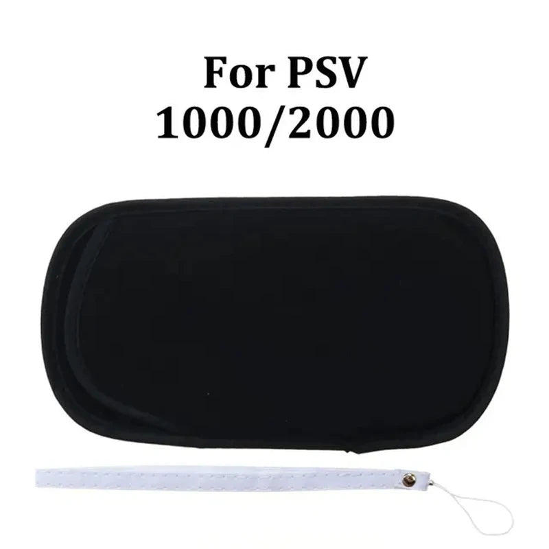 For PSP 1000 2000 3000 Soft Protective Carrying Storage Bag Pouch Case with Hand Wrist Lanyard For PSV 1000/2000 Console