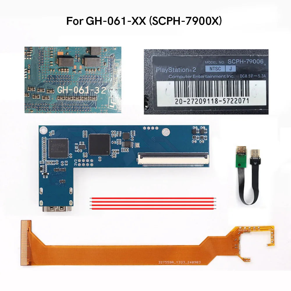 Hispeedido For PS2 Slim Digital to Digital HDMI Kit For PS2 Slim Console Digital HDMI Mod Kit Need Soldering Skill