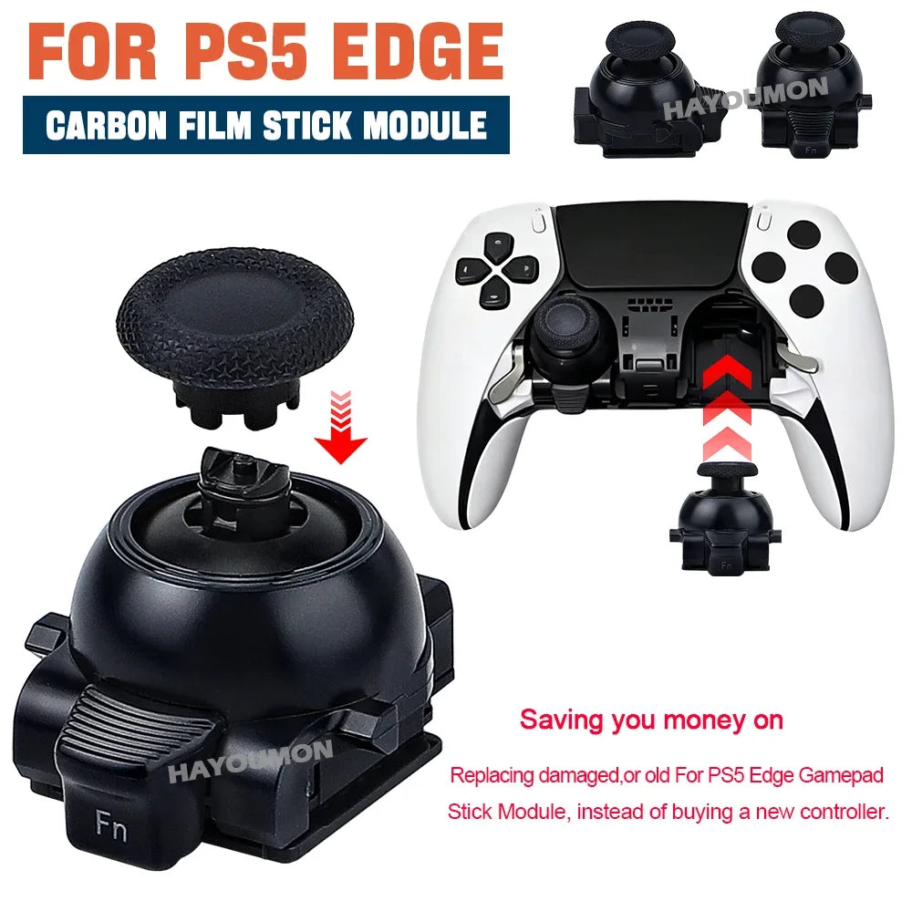 Carbon Film Analog Joystick Replacement Stick Module For PS5