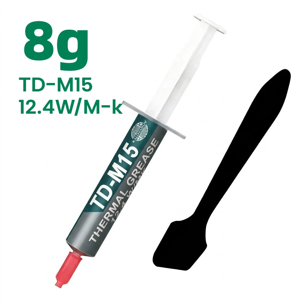 12.4W/mK High Conductivity Thermal Paste Grease with Spatula for CPU GPU Laptop PS5 Gaming PC Processor Heatsink Cooling Kit