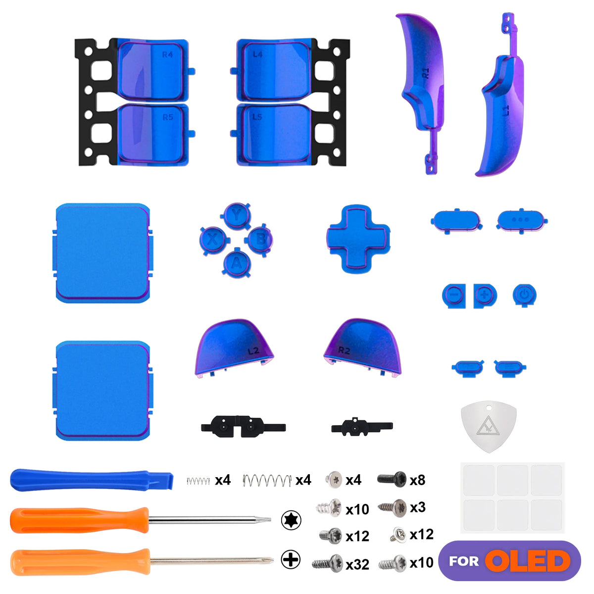 eXtremeRate Replacement Full Set Buttons for Steam Deck OLED DIY Custom ABXY D-pad Trackpad Bumpers Triggers Buttons with Tools