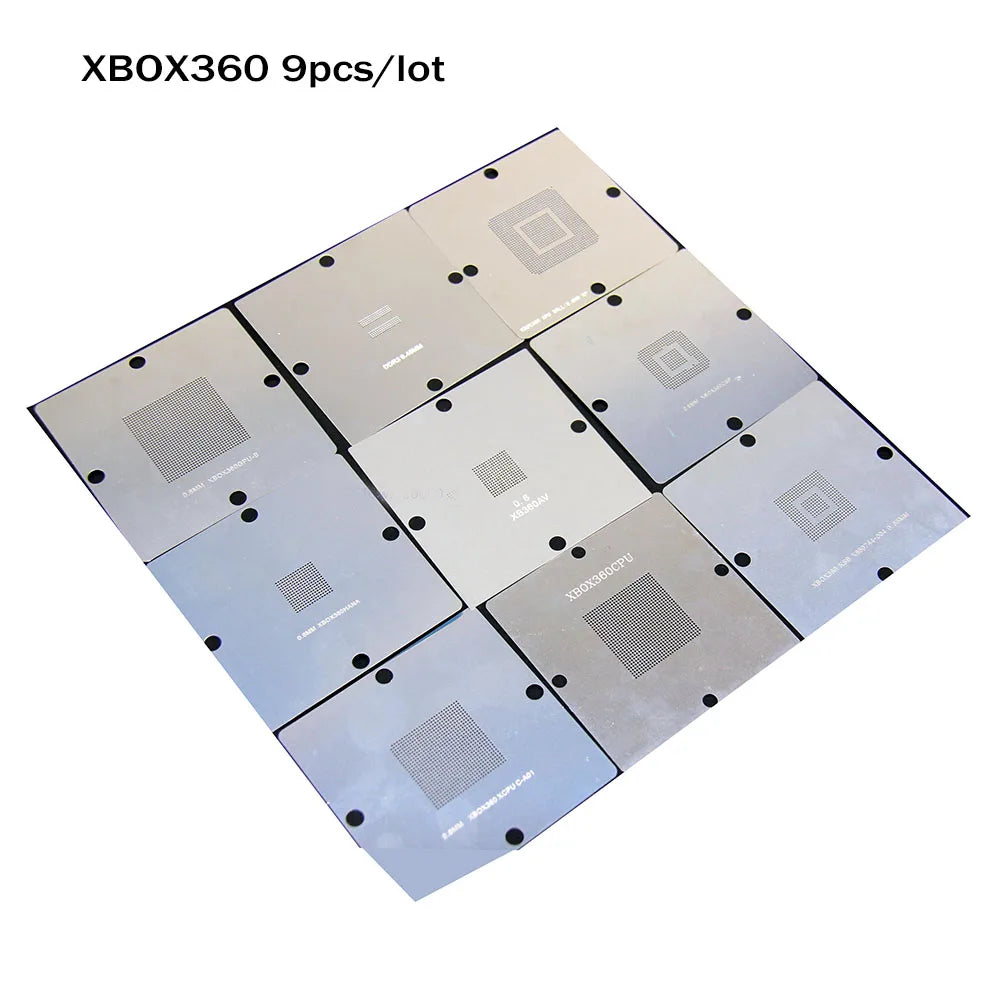 9Pcs/Lot XBOX360 CPU GPU Stencils 80 80/90 90mm BGA Reballin