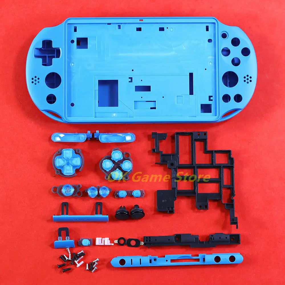 1set Housing Shell Cover For PSV2000 PSV 2000 Full Sets Front Faceplate Case with Buttons Kit for PSVITA 2000 Slim Console