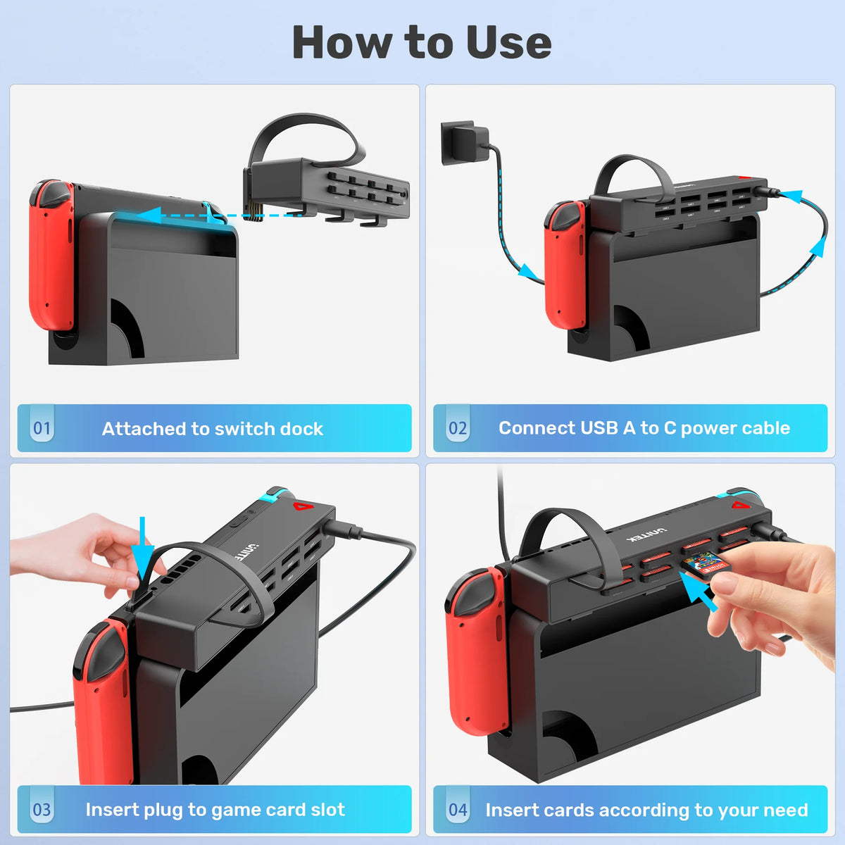 D1100C Wireless Remote Game Card Reader for Nintendo Switch 