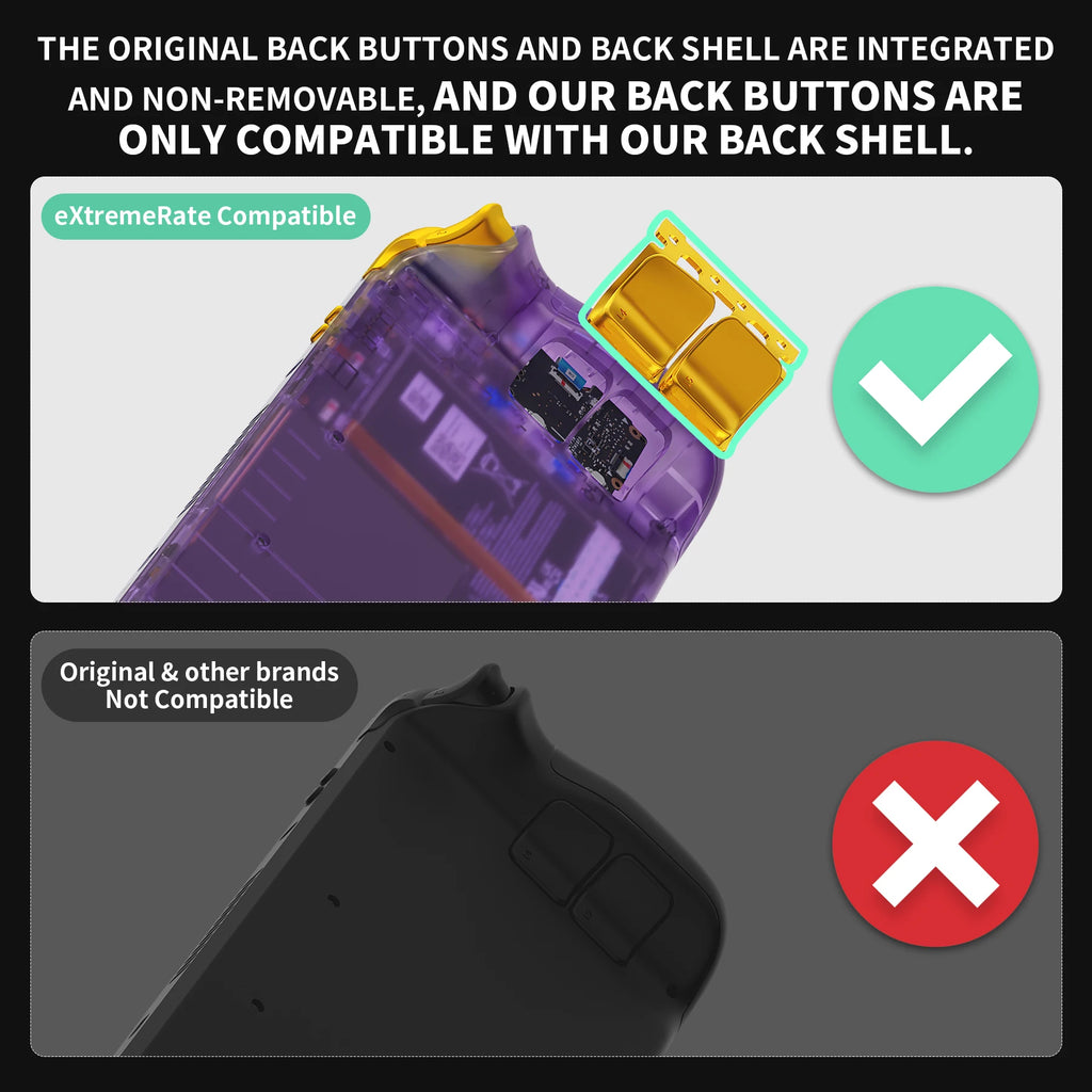 eXtremeRate Replacement Full Set Buttons for Steam Deck LCD 